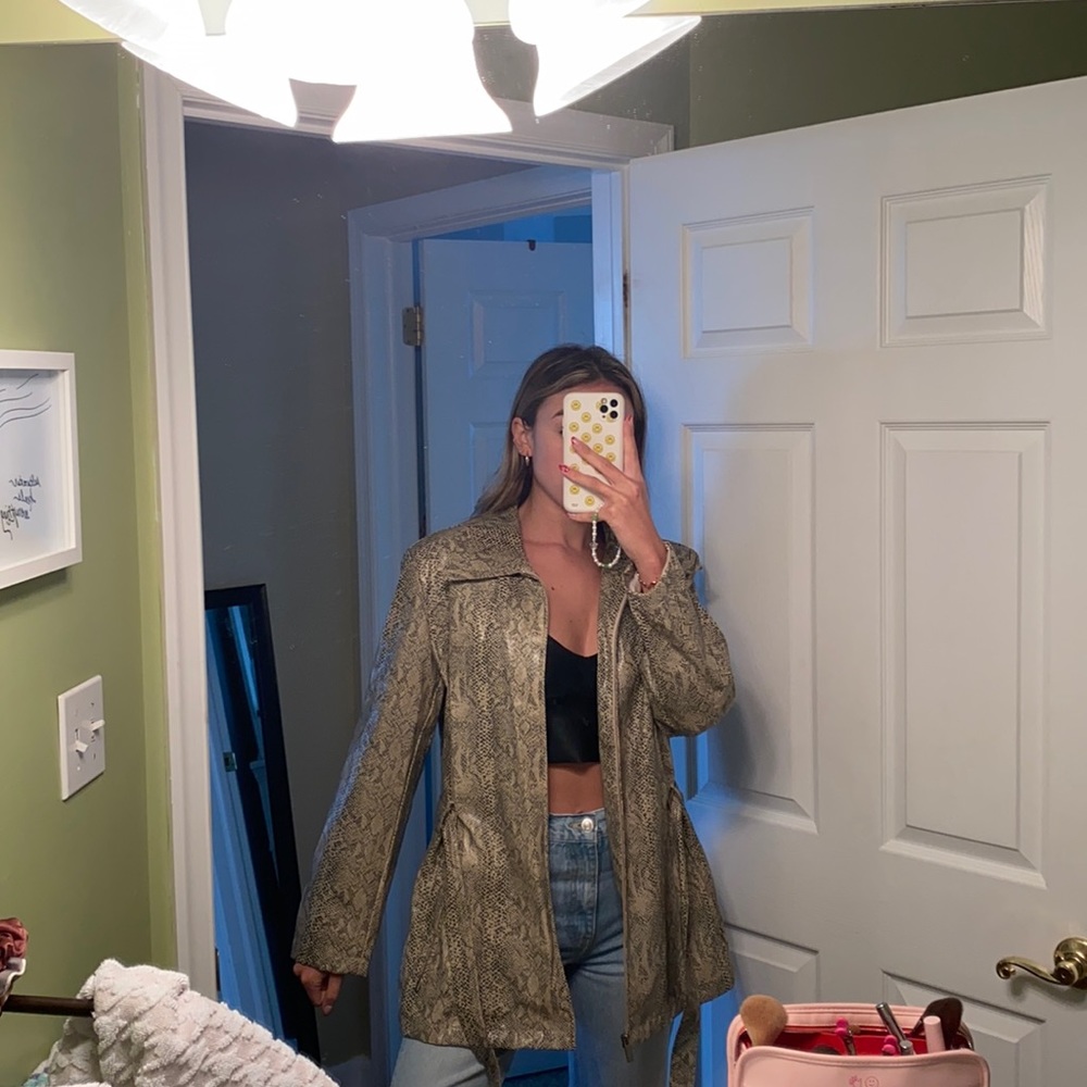 Vintage faux leather snakeskin jacket